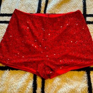 Red bling holiday shorts size 1X